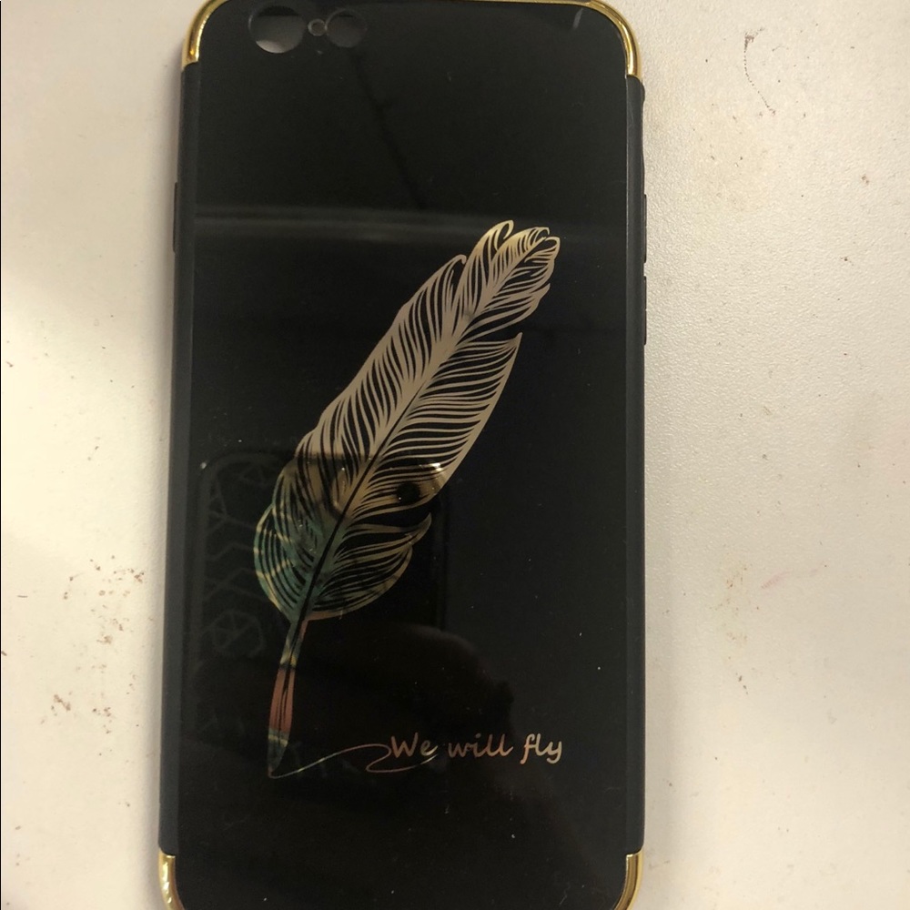 We will Fly Gold & Black Iphone 6/6s/8 phone case